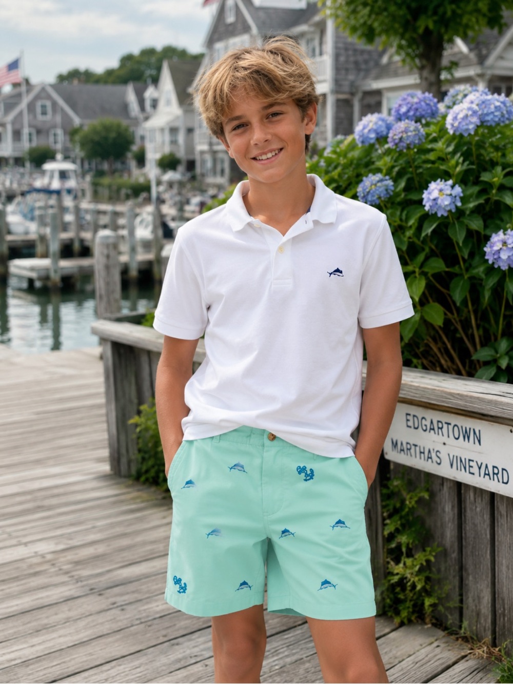 NWT Polo Ralph Lauren Boys Polo Prepster Marlin Chino Shorts Summer Preppy‎